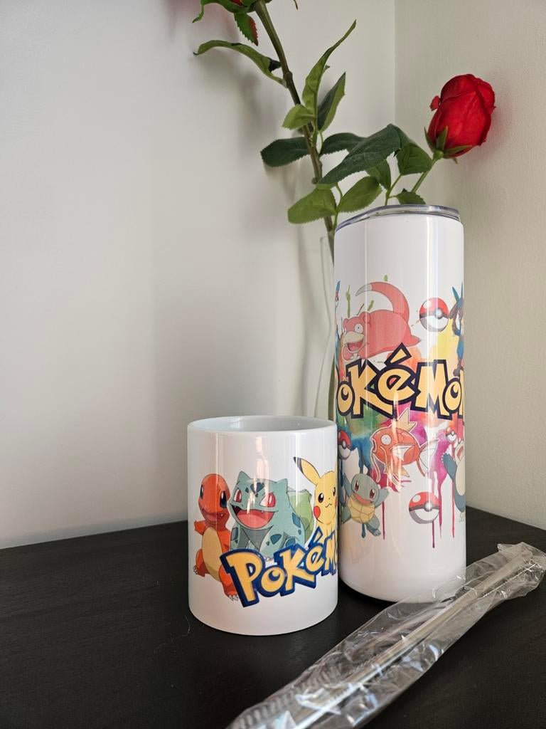 Pokémon Thermosfles 500ml en Mok Set, Ophalen of Verzenden, Nieuw