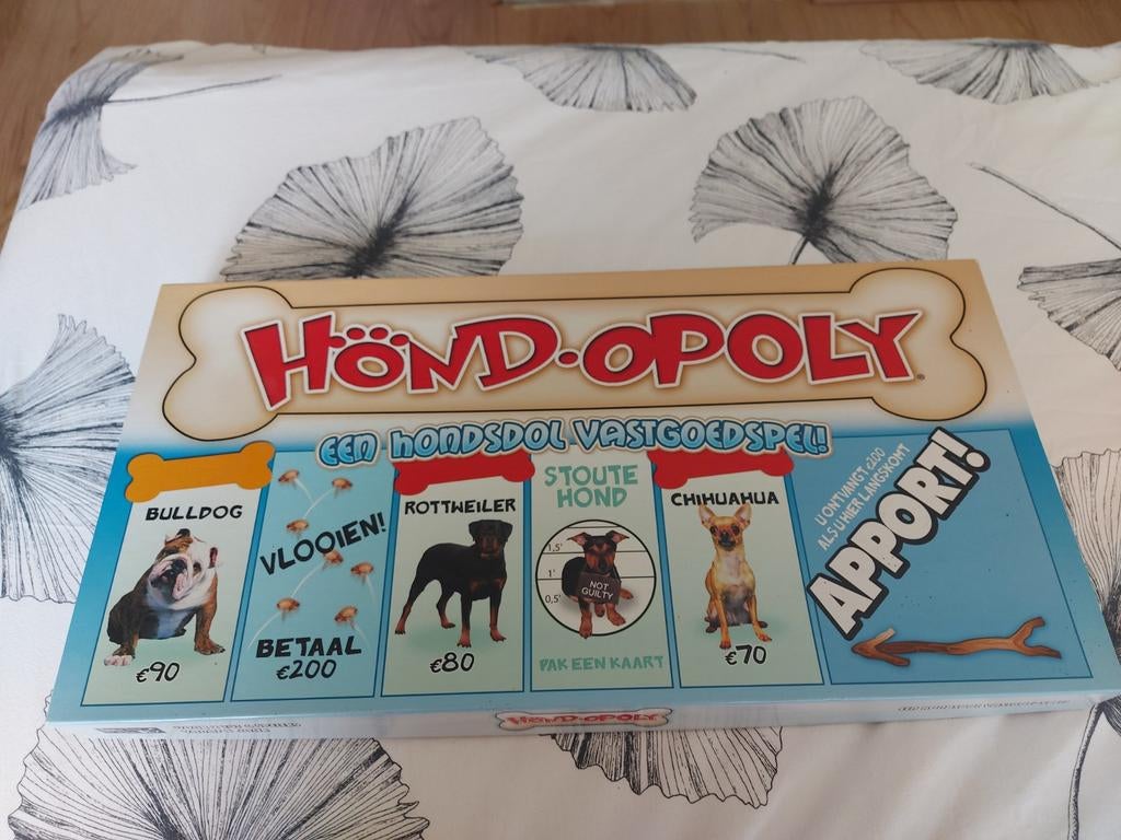 Hond-Opoly Monopoly variant - Zo goed als nieuw, Hobby en Vrije tijd, Gezelschapsspellen | Bordspellen, Vijf spelers of meer, Ophalen of Verzenden