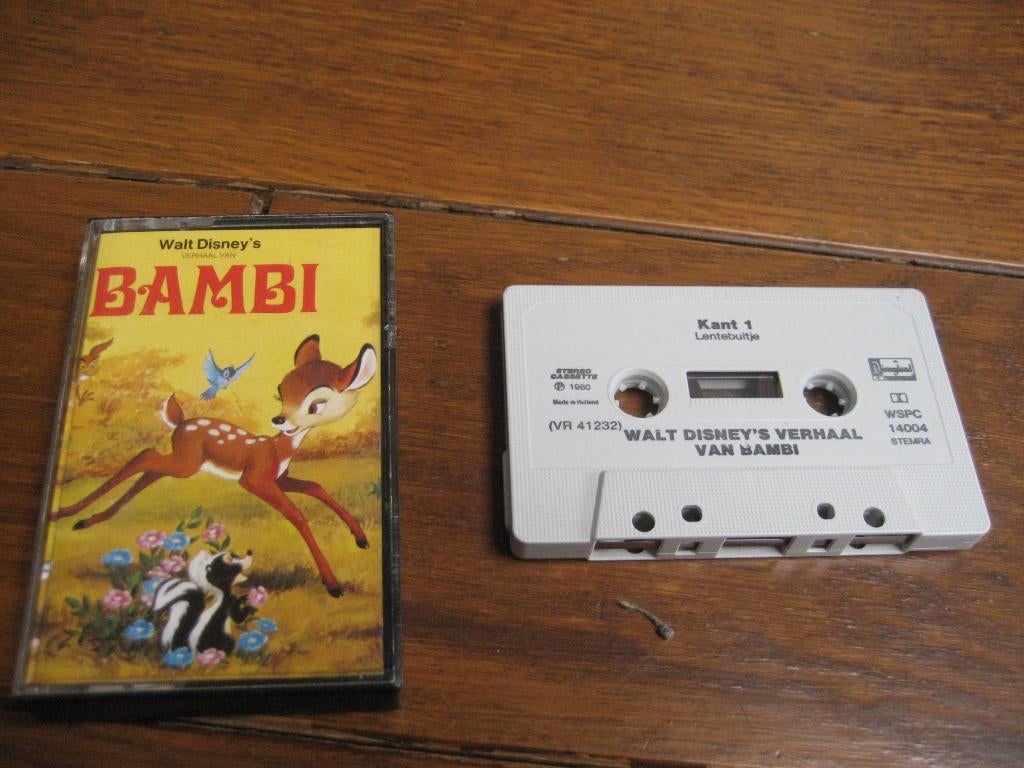 Bambi walt disney cassette, Cd's en Dvd's, Cassettebandjes, Kinderen en Jeugd, 1 bandje, Ophalen of Verzenden, Zo goed als nieuw