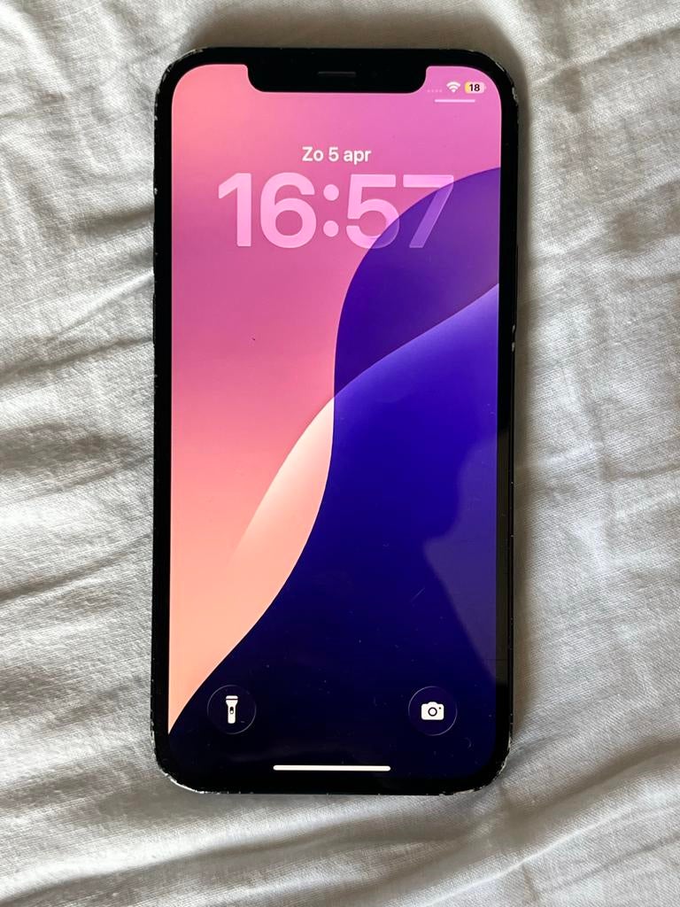 Iphone 12, Gebruikt, Zwart, 77 %, Ophalen of Verzenden
