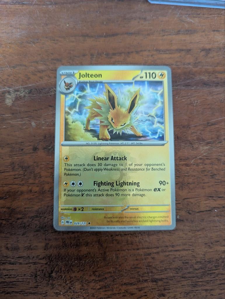 Jolteon Pokémon kaart, Ophalen of Verzenden, Zo goed als nieuw