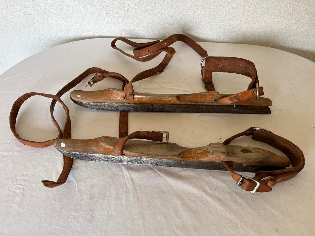 Friese Doorlopers Vintage Houten Schaatsen Friesche Schaats, Ophalen of Verzenden, Gebruikt, Friese doorlopers, Overige merken