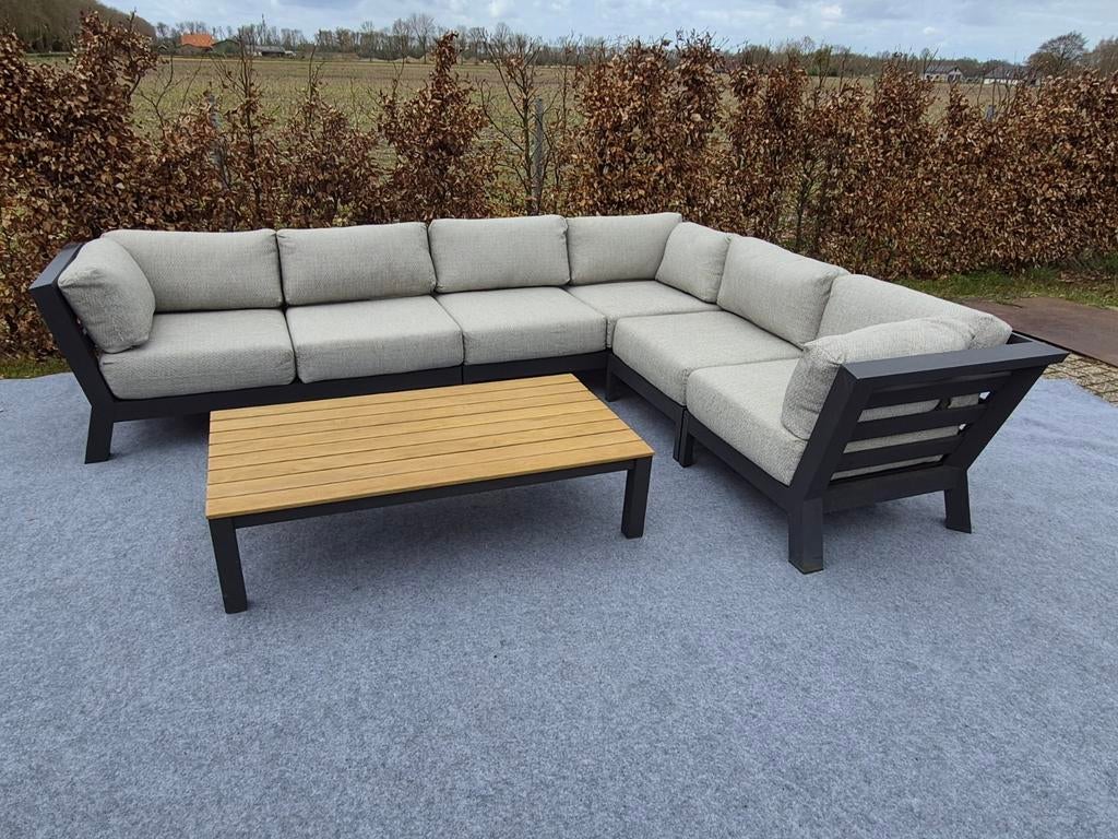 4 seasons outdoor Meteoro loungeset, Ophalen, 6 zitplaatsen, Bank, Aluminium