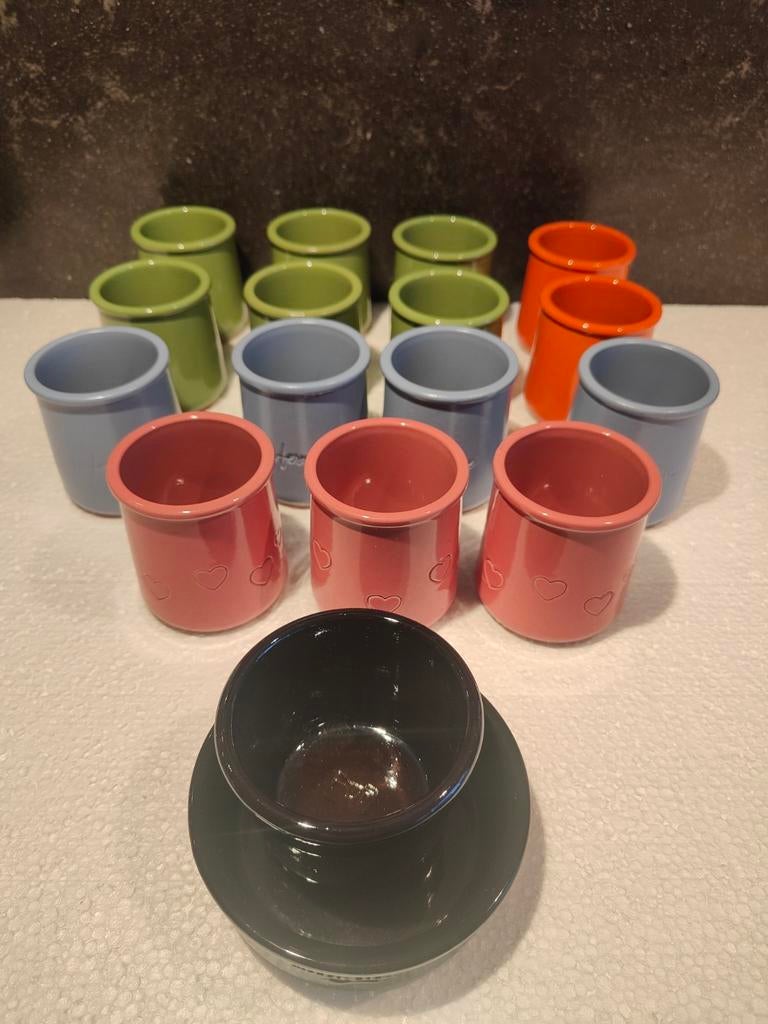 Keramische bakjes - La Fermière - Diverse kleuren, Gebruikt, Keramiek, Ophalen of Verzenden, Kom(men)