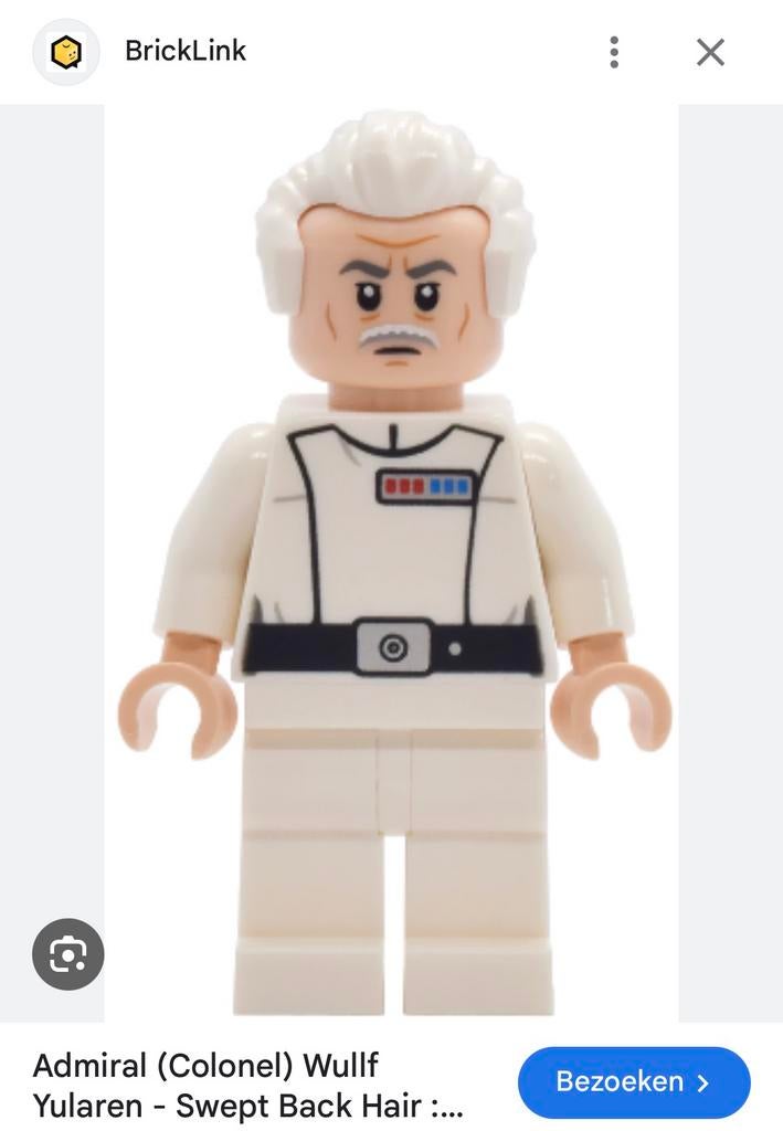 Lego Star Wars Admiral Wullf Yularen SW1470 uit 75419 NIEUW, Star Wars, Lego, Nieuw, Ophalen of Verzenden