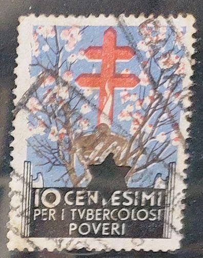 Italië cinderella TBC bestrijding 1936, Postzegels en Munten, Ophalen of Verzenden, Gestempeld