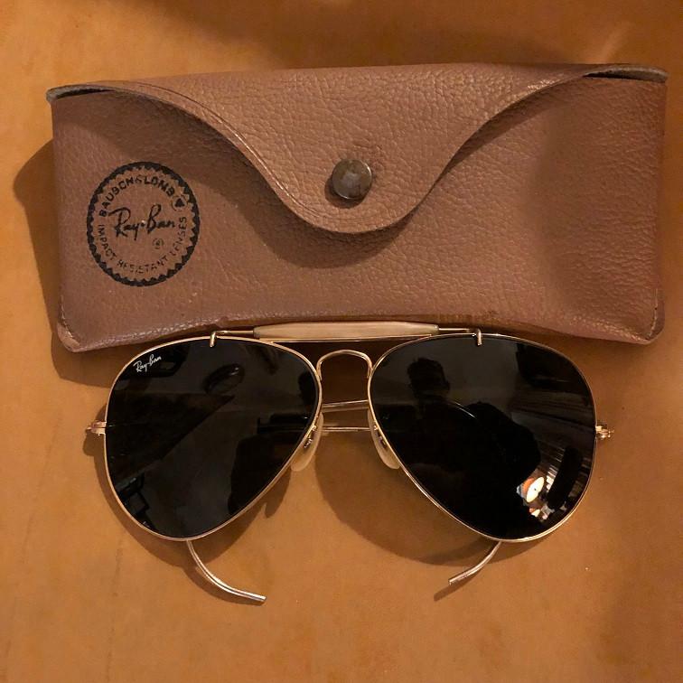 Vintage B&L Ray-Ban Aviator Outdoorsman 58mm zonnebril O4, Ray-Ban USA, Gebruikt, Zonnebril, Overige kleuren