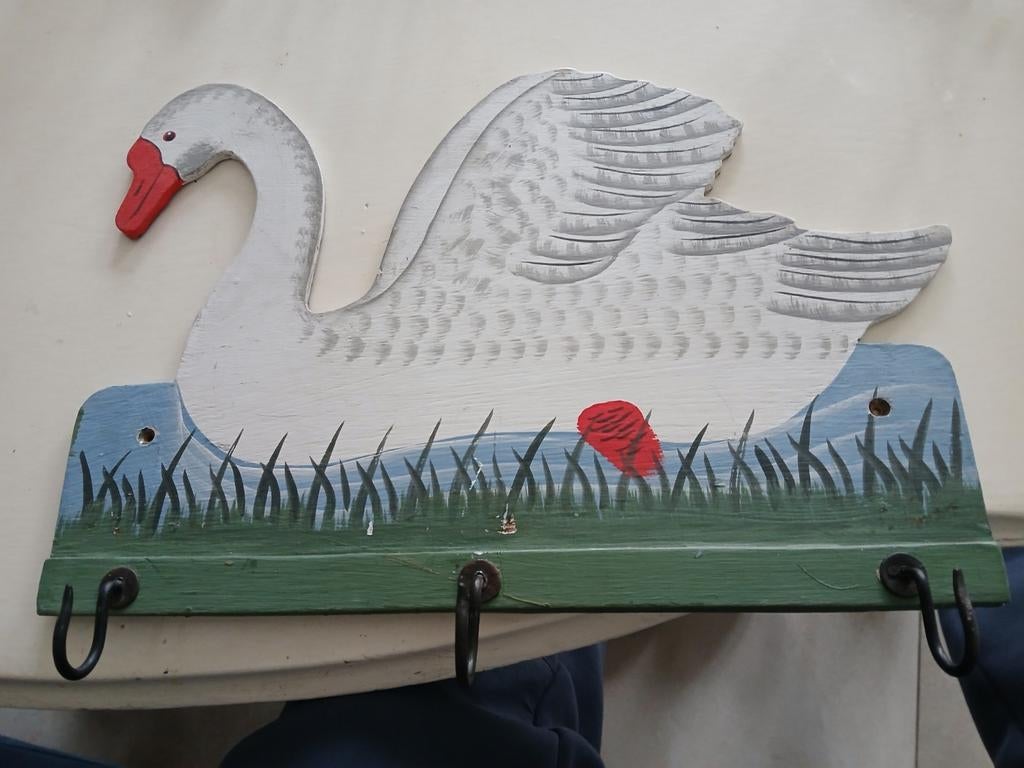 Houten Zwaan Kapstok, Huis en Inrichting, Woonaccessoires | Kapstokken, Ophalen of Verzenden, Hout, Wandkapstok, Minder dan 100 cm