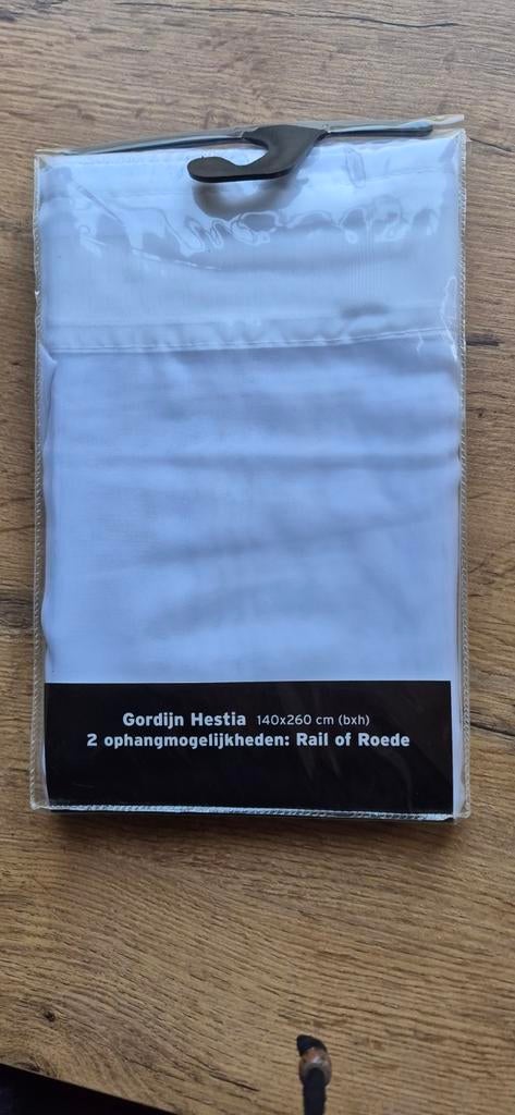 Gordijn Hestia 140x260 cm - Wit, Nieuw, 100 tot 150 cm, 200 cm of meer, Wit, Nieuw