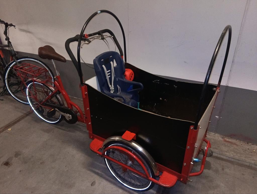 Bakfiets met kinderzitje - nieuwe bak - 5 versnellingen, Fietsen en Brommers, Fietsen | Bakfietsen, Ophalen, Gebruikt, 1 kind