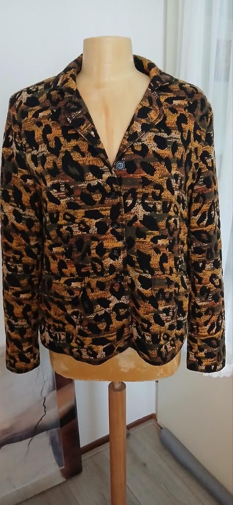 B THREE mooi jasje warme kleuren mt 40, Kleding | Dames, Jasjes, Kostuums en Pakken, Maat 38/40 (M), Overige kleuren, Verzenden