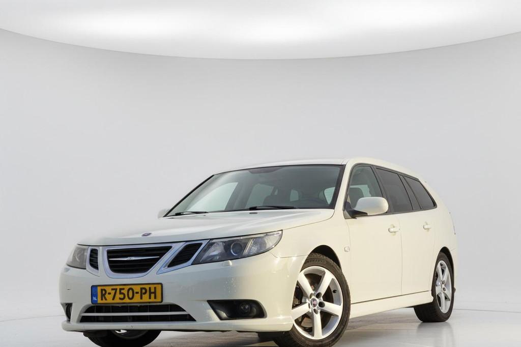 Saab 9-3 Sport Estate 2.0 T 210PK Aero XWD LEDER XENON CRUIS, Auto's, Saab, Automaat, 1998 cc, Gebruikt, Zwart