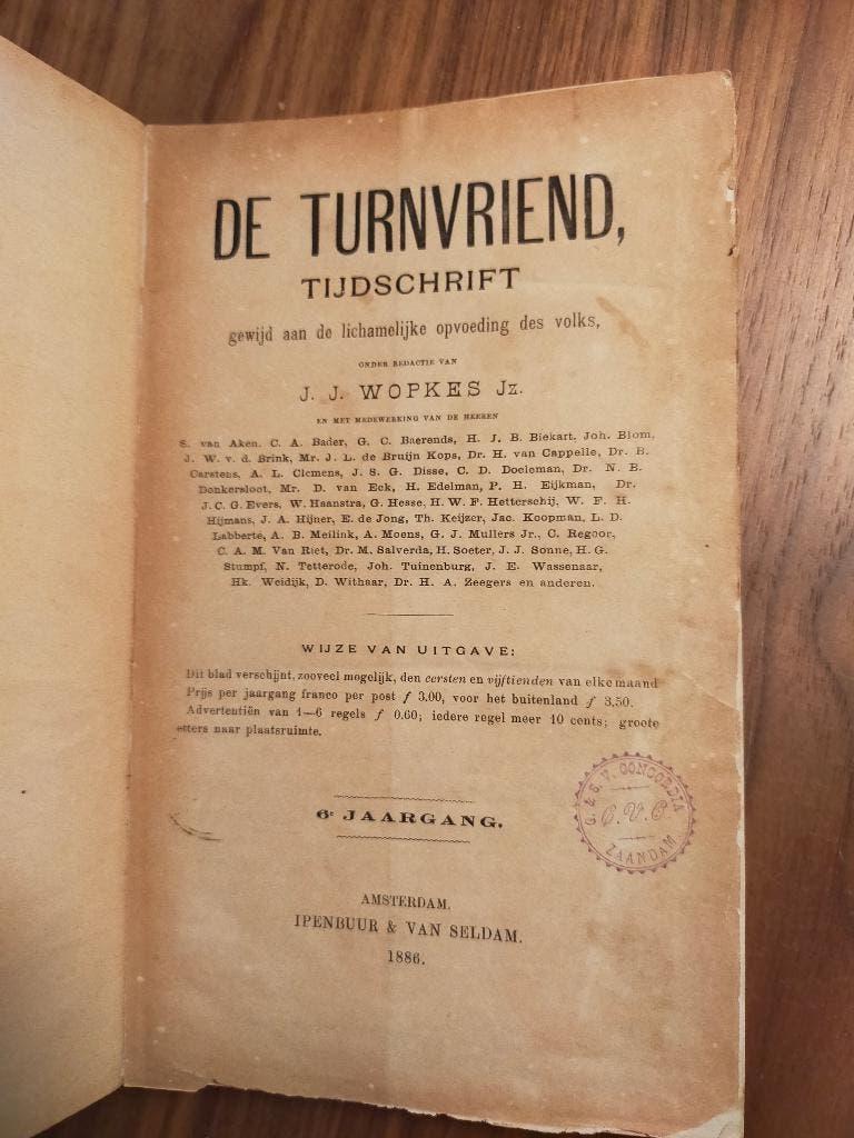 "De Turnvriend" tijdschrift gewijd aan de.... (1886), Ophalen of Verzenden, Diverse auteurs