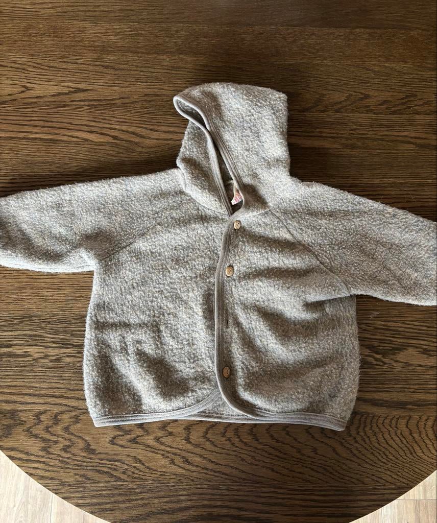 Engel Natur Jas Bruin Wol Fleece Walnut Maat 86/92, Ophalen of Verzenden, Gebruikt, Jongetje of Meisje