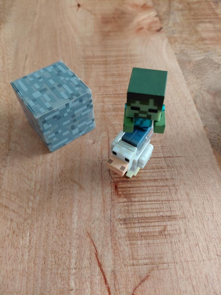Minecraft action figure baby zombie op kip, Ophalen