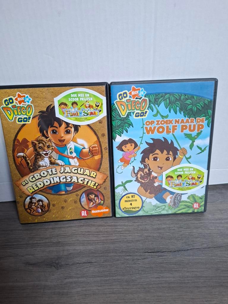 Go Diego Go! Dvd's: De Grote Jaguar Reddingsactie & Wolf Pup, Alle leeftijden, Ophalen of Verzenden, Zo goed als nieuw