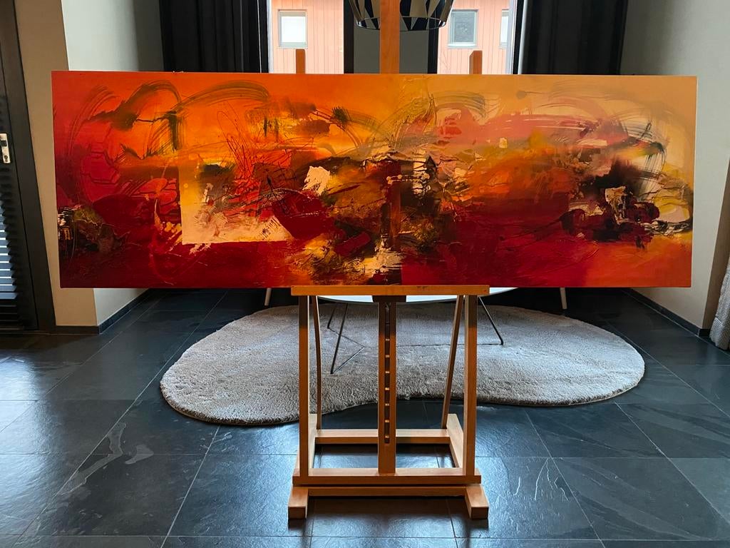 4x William Malucu 180 x 60 cm, Antiek en Kunst, Kunst | Schilderijen | Abstract, Ophalen