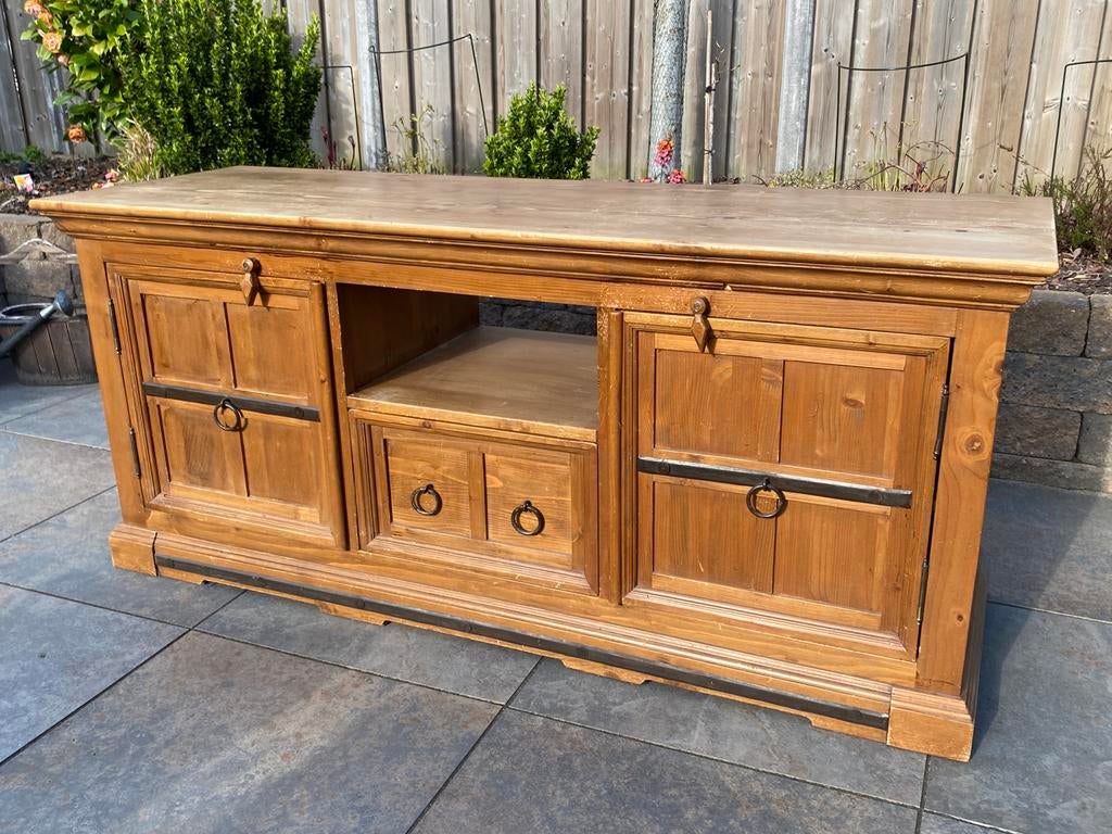 Mexicaans grenen tv meubel, Ophalen, Gebruikt, 150 tot 200 cm, Minder dan 100 cm