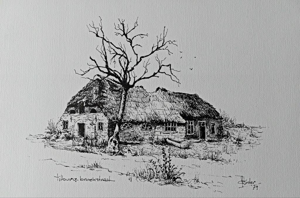 Tilburg .... Broekstraat ' 79 ...., Antiek en Kunst, Kunst | Tekeningen en Foto's, Ophalen of Verzenden