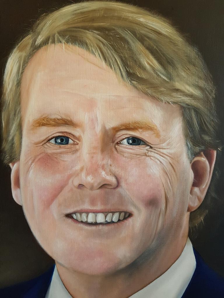 Schilderij Willem Alexander, olieverf op linnen., Antiek en Kunst, Kunst | Schilderijen | Klassiek, Ophalen of Verzenden