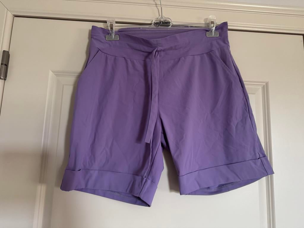 Studio Anneloes bermuda Lila travelstof maat L, Kort, Paars, Maat 42/44 (L), Ophalen of Verzenden