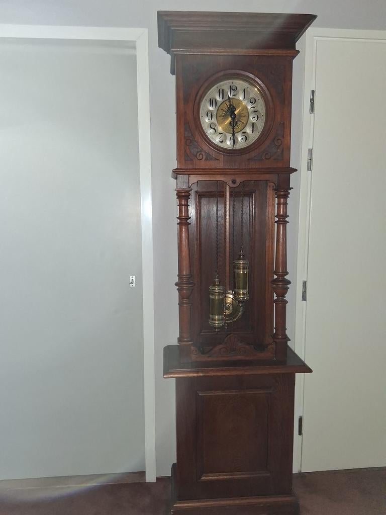 Antieke Duitse staande klok, Ophalen of Verzenden