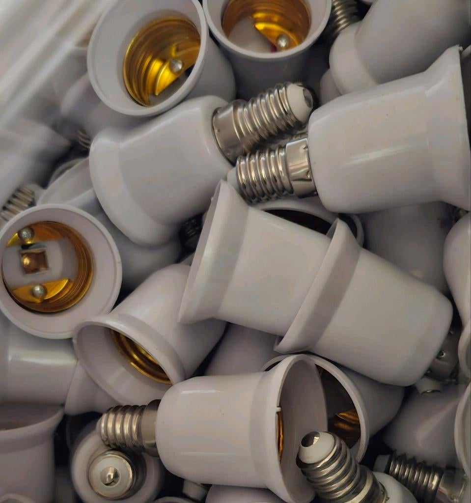 Restpartij verloopfitting E14 naar E27 fitting converter, Ophalen of Verzenden, Nieuw