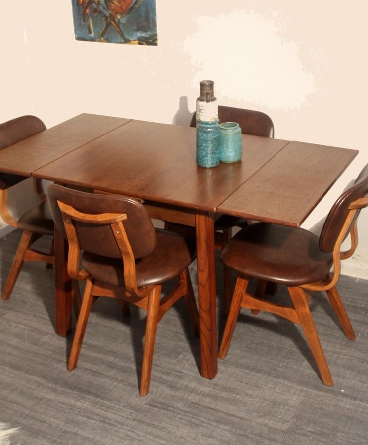 Jaren 50 vintage mid century design eethoek, Ophalen, Gebruikt, --, -