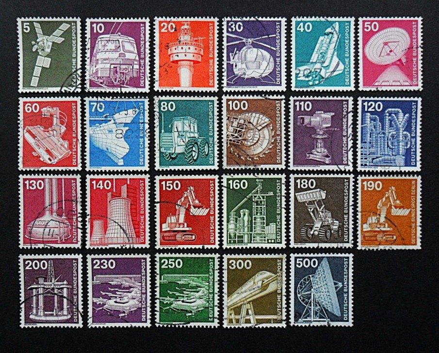 Duitsland : serie Industrie en Techniek 1975-1982 compleet, Ophalen of Verzenden, BRD, Gestempeld