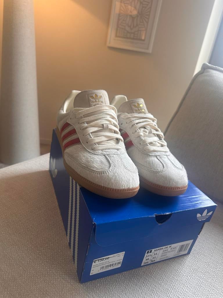 Adidas Originals Samba OG Pony Hair Sneakers, Wit, Ophalen of Verzenden, Sneakers of Gympen, Zo goed als nieuw