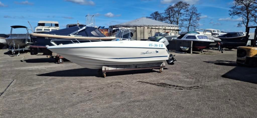 Quicksilver flaminco commander 75 pk mariner nieuwstaat, Watersport en Boten, Vis- en Consoleboten, Zo goed als nieuw, Ophalen