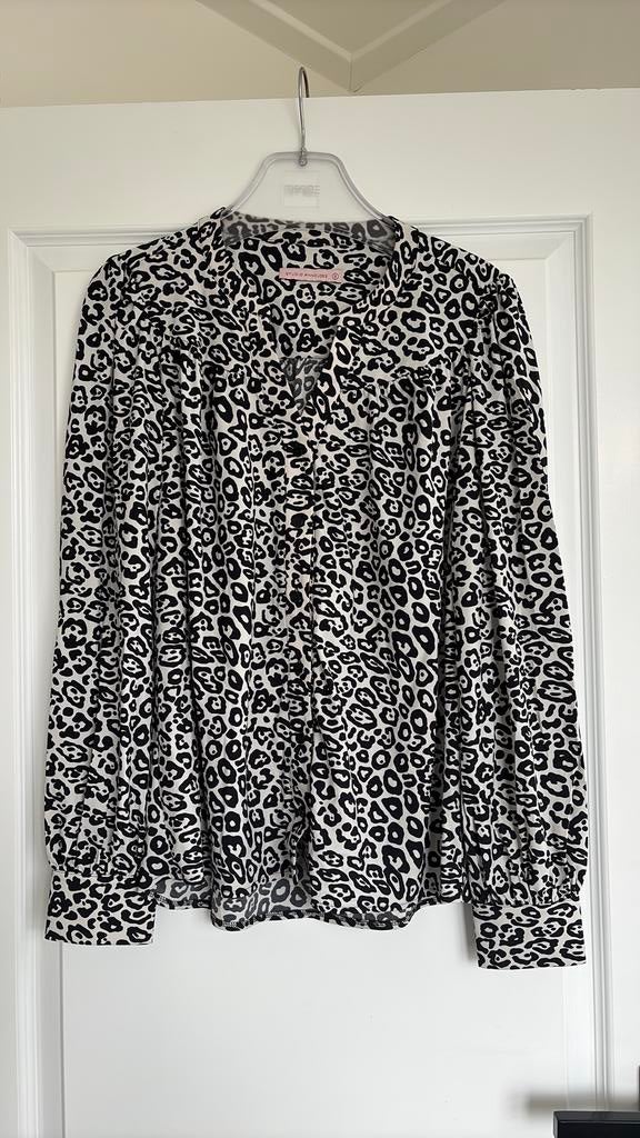 Zwart witte Studio Anneloes blouse maat S, Ophalen, Zo goed als nieuw, Zwart, Lange mouw