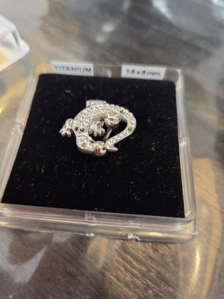 Navelpiercing, Sieraden, Tassen en Uiterlijk, Piercings, Nieuw, Ophalen of Verzenden, Met strass, Overige materialen