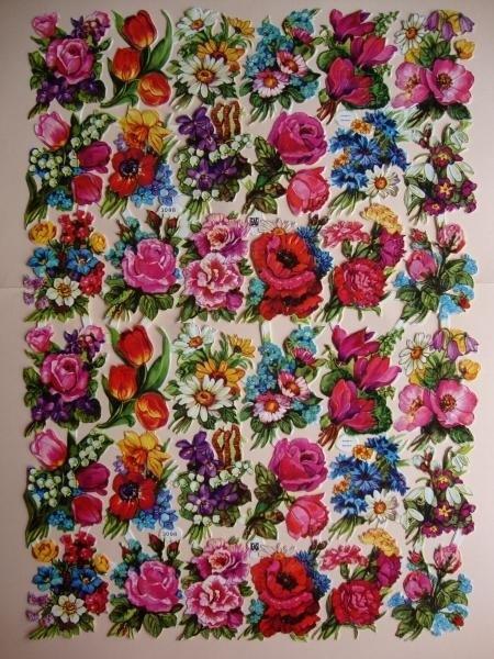 3098 EAS Dubbel Vel Allerlei bloemen Poezieplaatjes, Verzenden