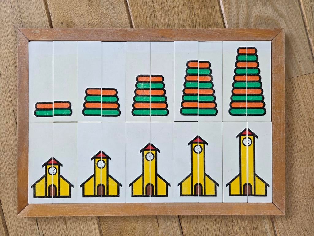 Montessori puzzel van klein naar groot, Ophalen of Verzenden, Gebruikt, Puzzelen