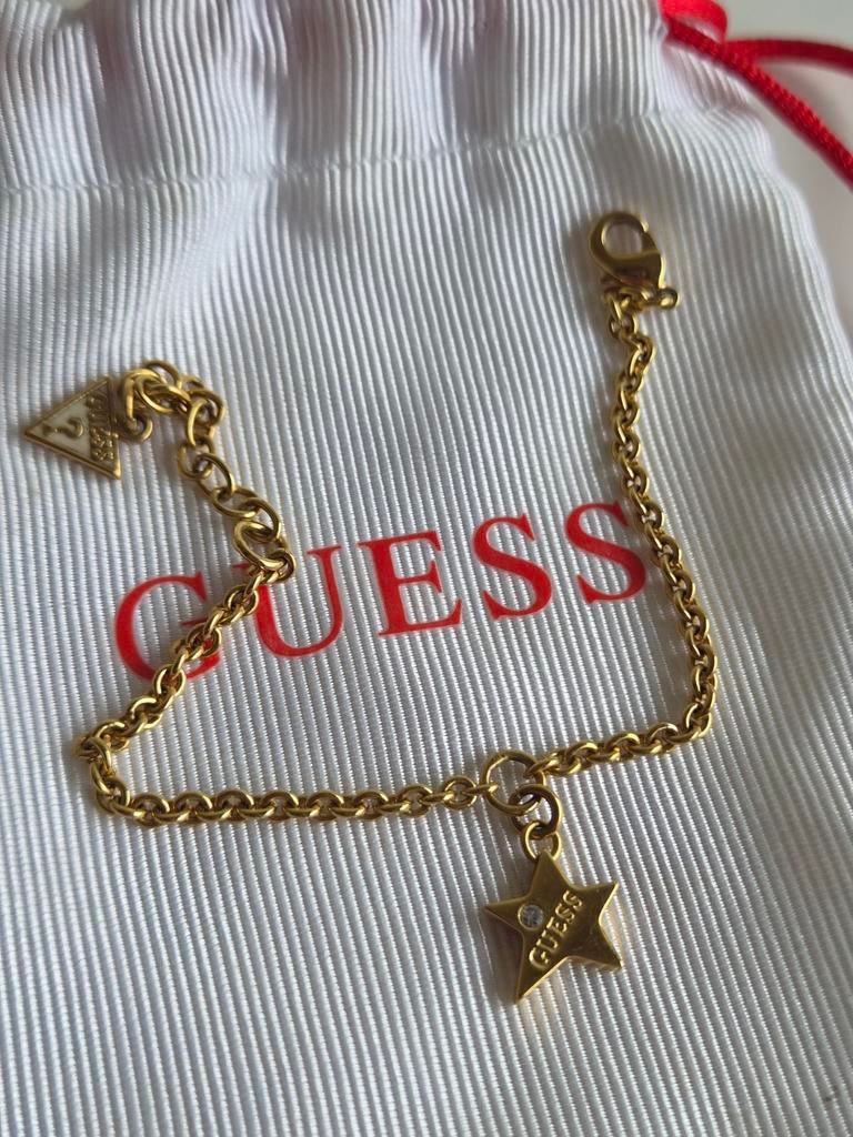 Guess armband origineel, Ophalen of Verzenden, Gebruikt, Wit, Goud