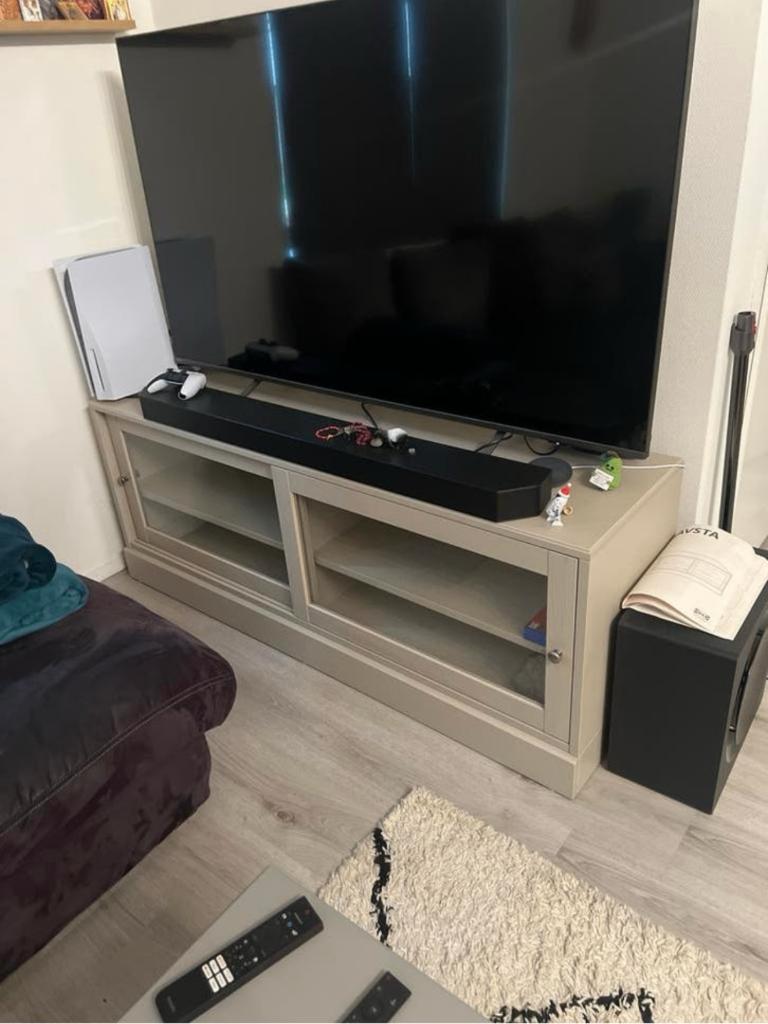 TV-meubel glazen deuren | Met spoed weg!, Huis en Inrichting, Kasten | Televisiemeubels, 150 tot 200 cm, Ophalen of Verzenden