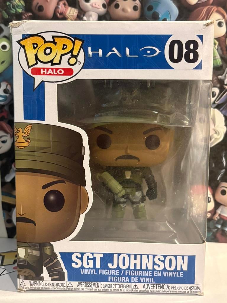 Funko pop Sgt Major Avery Johnson 08 Halo Games, Verzamelen, Ophalen of Verzenden, Zo goed als nieuw