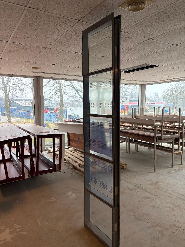 Partij glazenwand scheidingswand glaswand tussenwand ( 202 ), Doe-het-zelf en Verbouw, Glas en Ramen, Ophalen, Gebruikt, 80 tot 120 cm