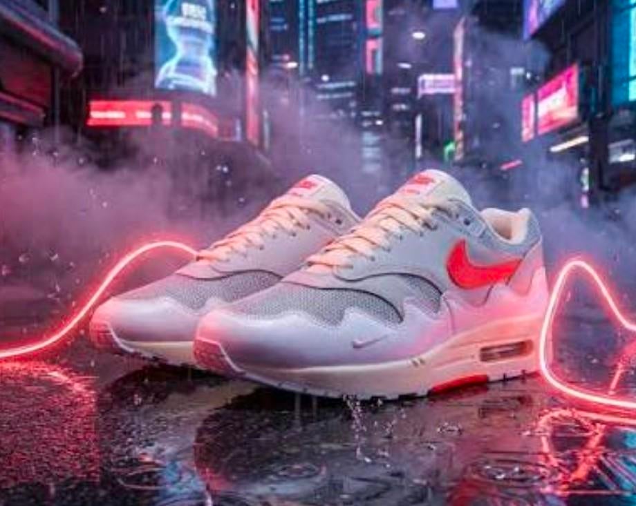 Nike Air Max 1 Patta "White Crimson" - Maat 44,5, Kleding | Heren, Schoenen, Wit, Nike, Nieuw, Ophalen of Verzenden