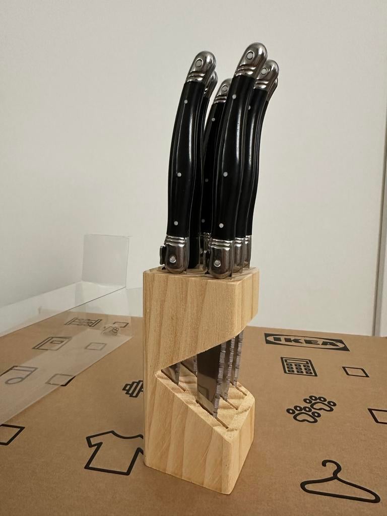 Steakmessen set van Laguiole, Ophalen, Gebruikt, Rvs of Chroom, Bestekset