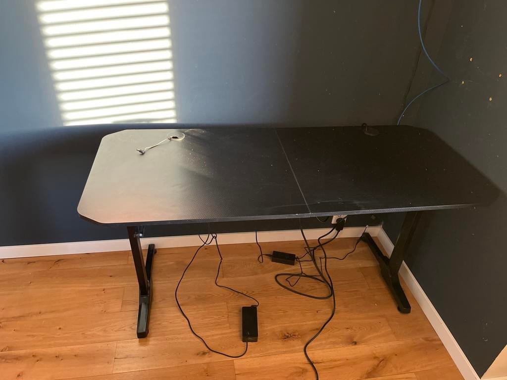 Game bureau ultradesk met afneembare hoes 150x70, Ophalen, Zwart, Gebruikt, Spaanplaat of MDF