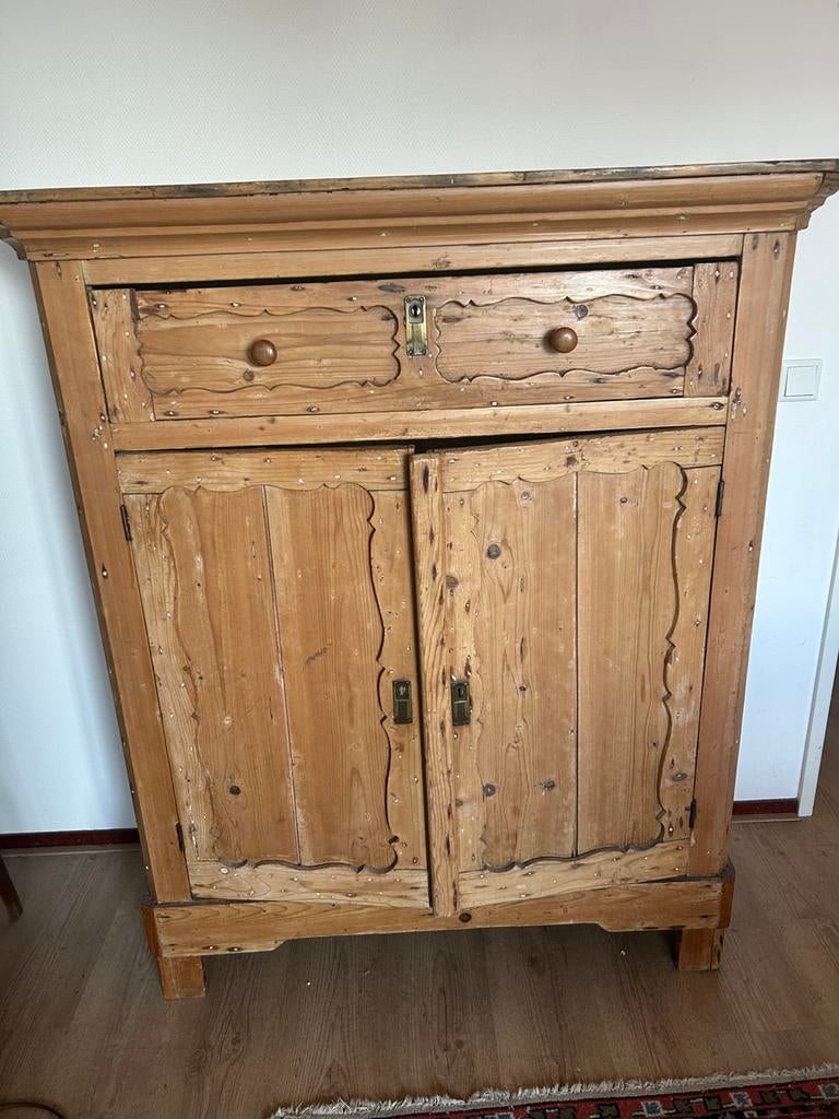 Grenen kast, Ophalen, Gebruikt, 25 tot 50 cm, 100 tot 150 cm