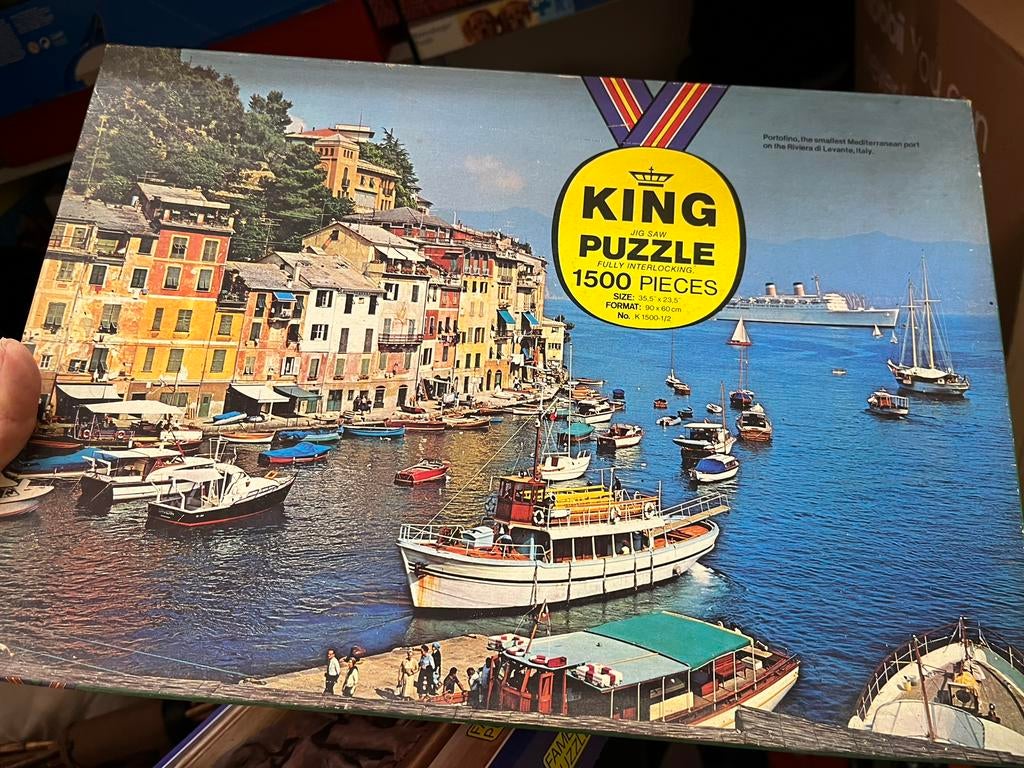 King boten puzzel 1500 stukjes, Ophalen of Verzenden, 500 t/m 1500 stukjes, Zo goed als nieuw, Legpuzzel