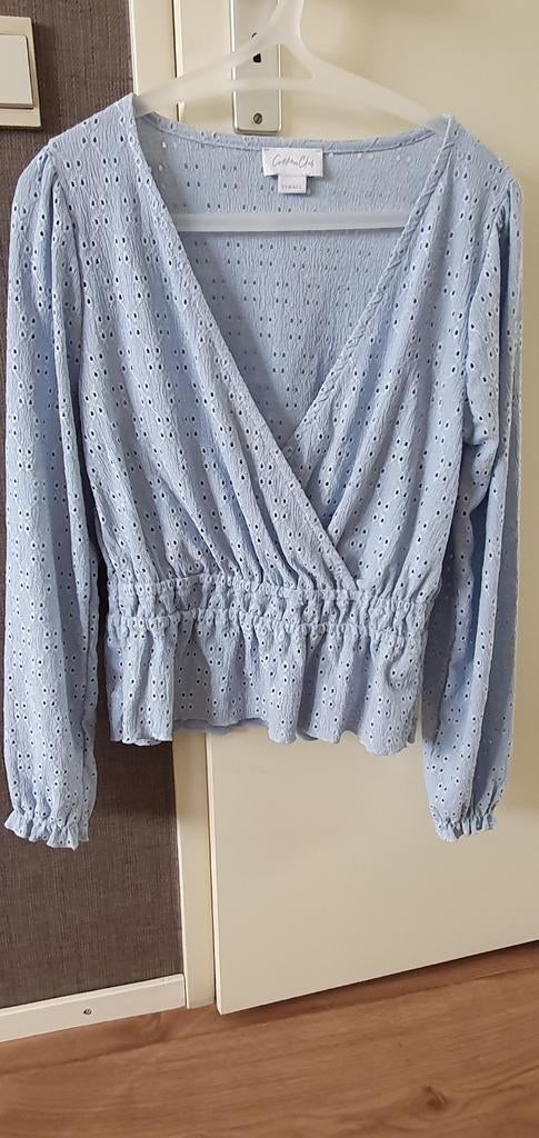 Lichtblauwe blouse met lange mouwen, Cotton Club, Ophalen of Verzenden, Maat 34 (XS) of kleiner, Blauw