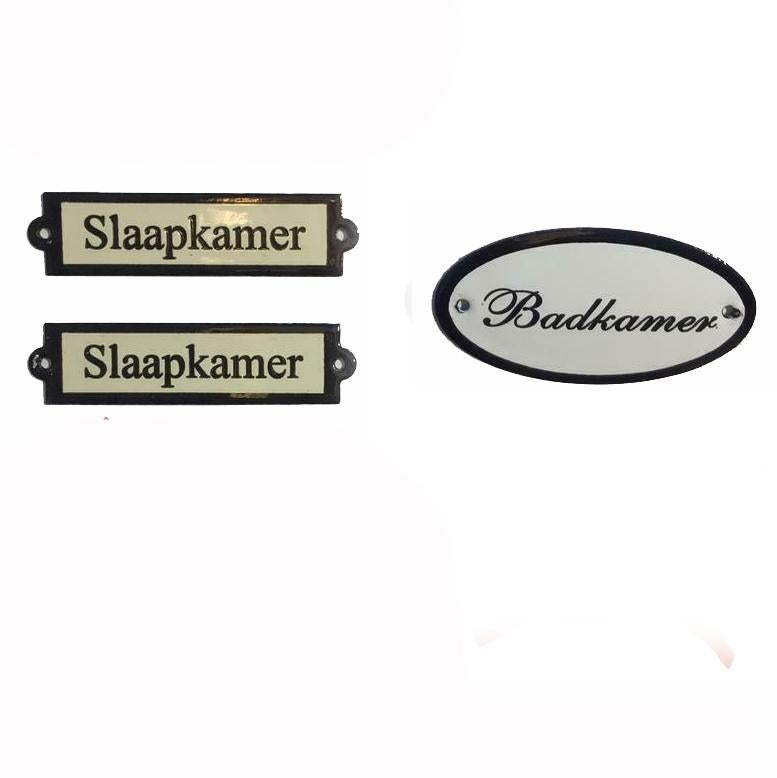 Emaille DEURBORDJE 1x Slaapkamer 1x Badkamer, Ophalen of Verzenden