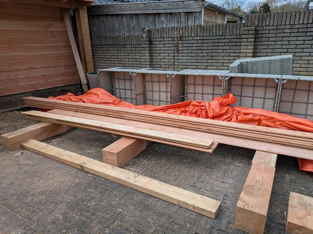 Douglas hout, zweeds rabat, Doe-het-zelf en Verbouw, Hout en Planken, Ophalen, Minder dan 25 mm, Nieuw, Plank