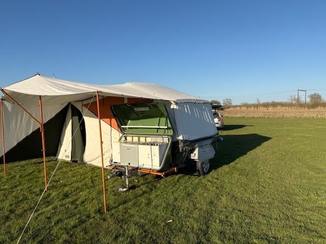 Holtkamper Cocoon XL met Greenbox keuken, Caravans en Kamperen, Vouwwagens, Ophalen, Beige, Aanwezig, Holtkamper