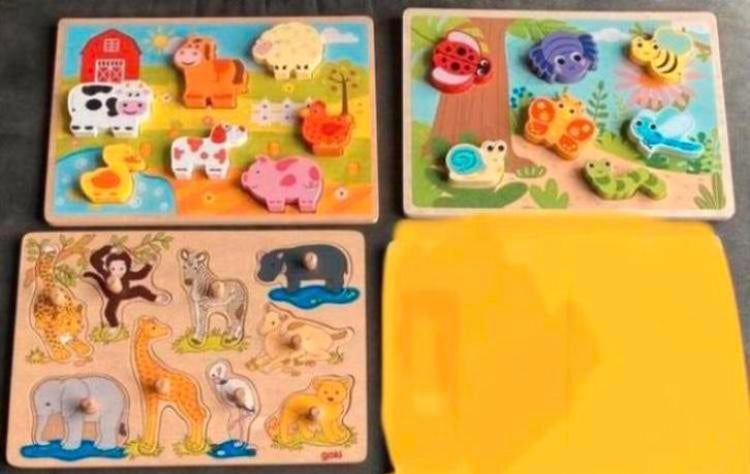 Houten legpuzzels, Ophalen of Verzenden, Minder dan 10 stukjes, Zo goed als nieuw, 6 maanden tot 2 jaar