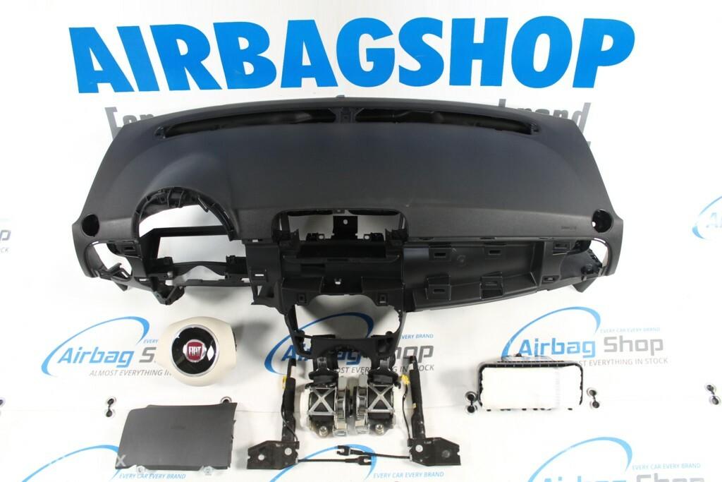 Airbag set - Dashboard wit stuur Fiat 500 (2007-2016)